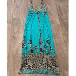 Turquoise maxi dress